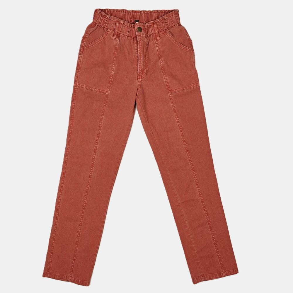 YFB Young Fabulous & Broke Straight Leg High Rise Orange Jeans Size XS Earthy